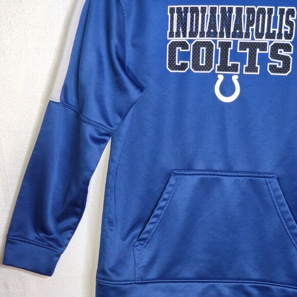 NFL Team Apparel Youth Indianapolis Colts Blue Poly Pull Over Hoodie Size XXL 18 - Picture 6 of 16
